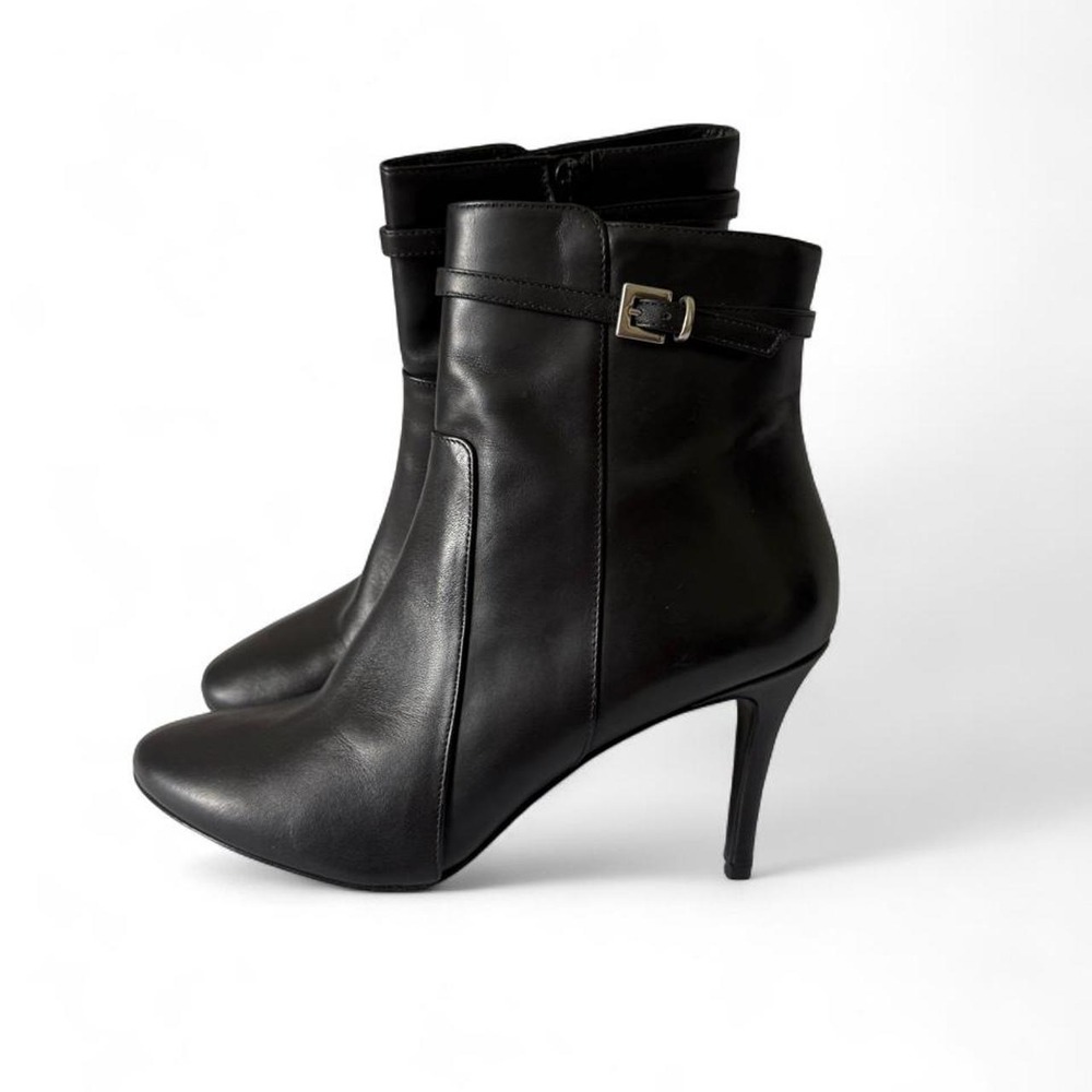 Charles‎ David Made in Italy Black Leather Ankle Boots with pointed toe